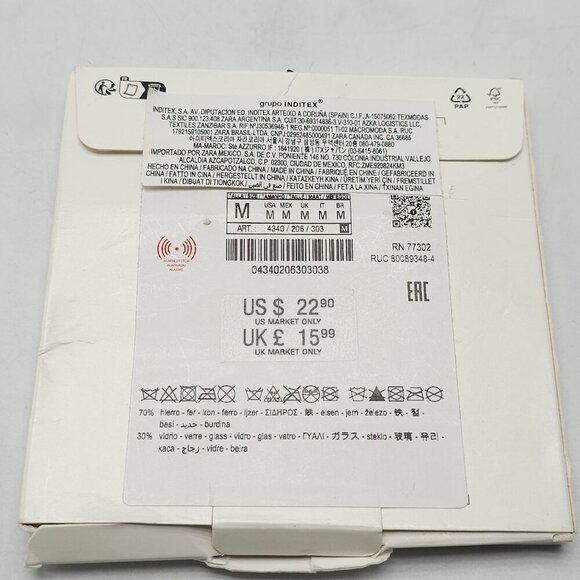 Zara Beaded Statement Earrings Oval Design Gold Tone 4340/206/303 - Picture 4 of 5